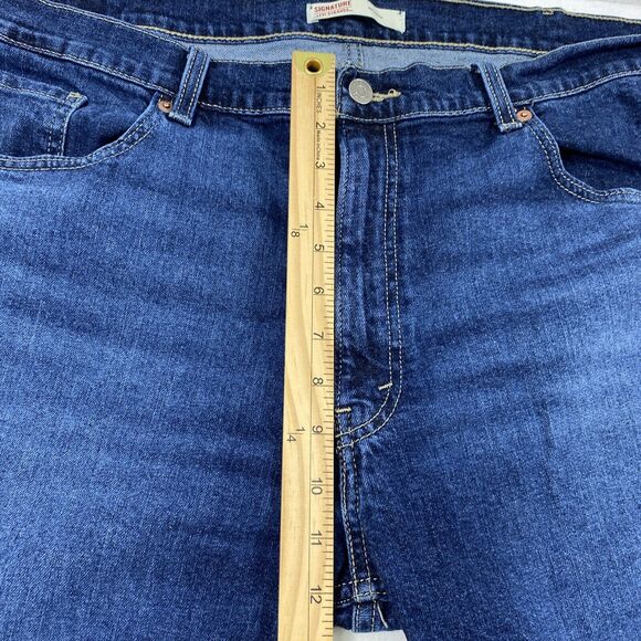Levi Strauss Signature Jeans Mens‎ 40 x 29.5 Dark Wash Denim Straight Relaxed - Picture 7 of 10